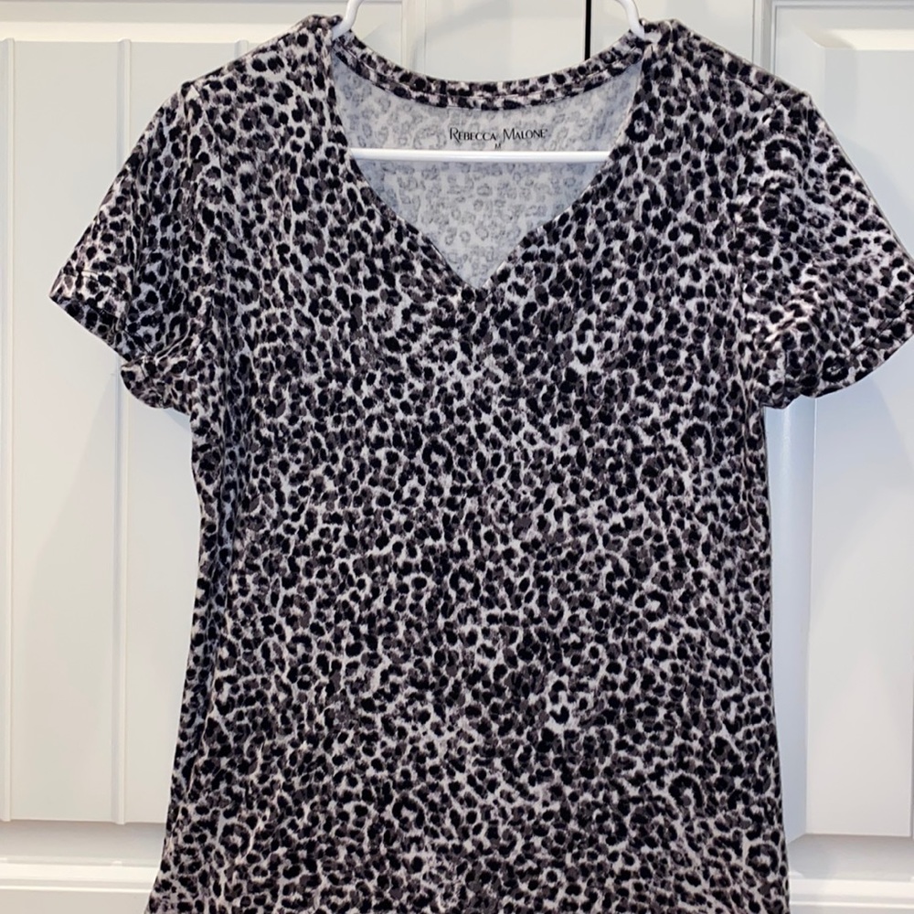 Rebecca Malone Cheetah Print Top